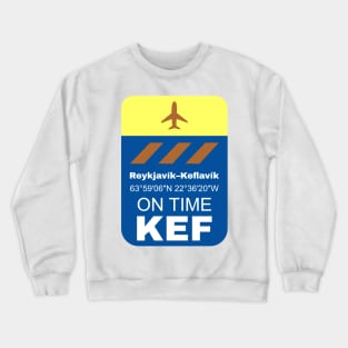 Reykjavik Keflavik KEF airport 2 Crewneck Sweatshirt